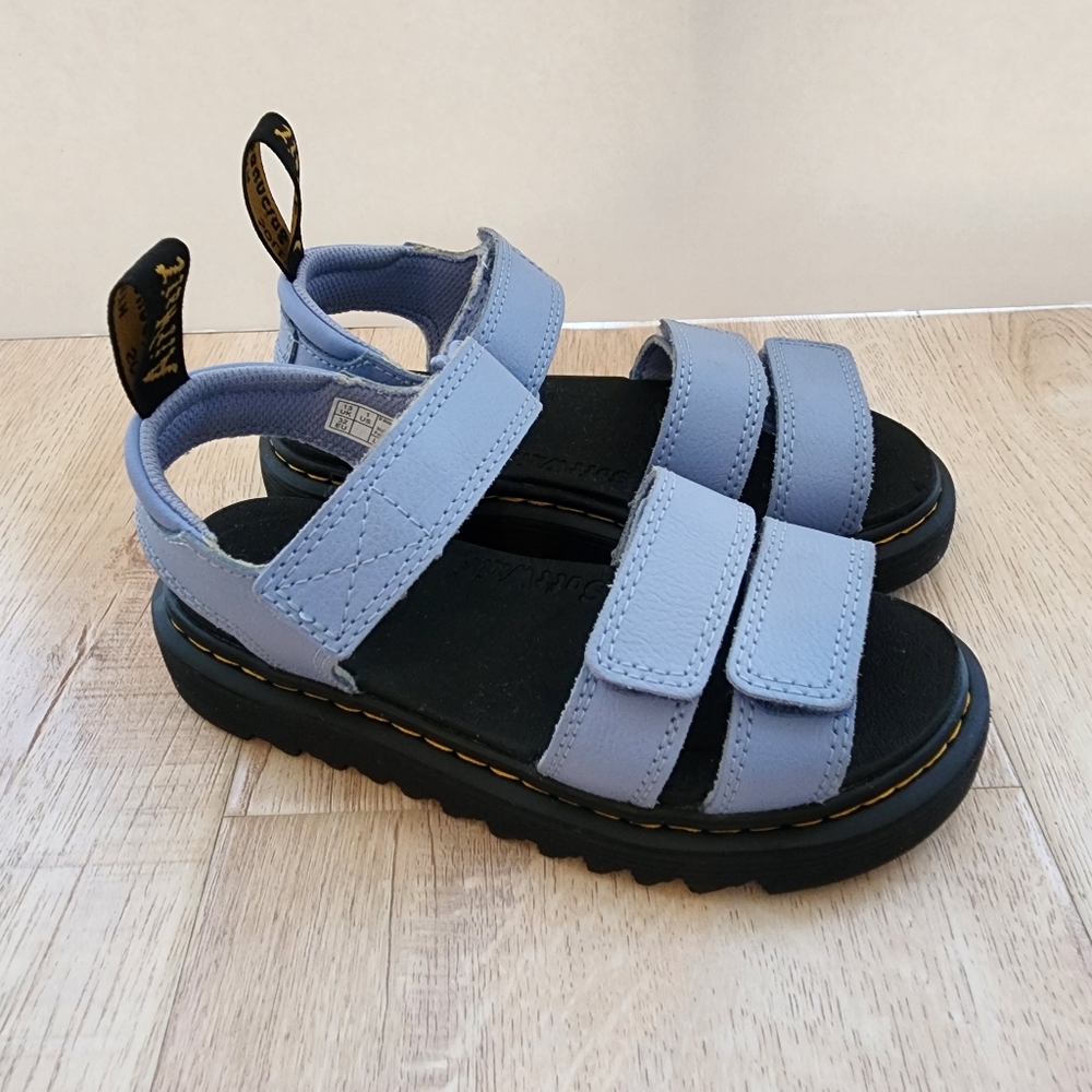 Dr. Martens Pastel Blue Kids Triple-Strap Sandals